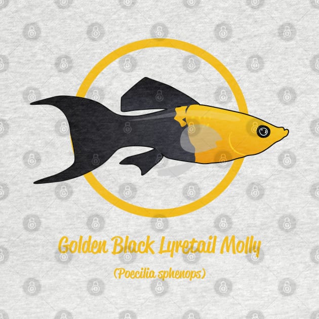 Golden Black Lyretail Molly by Reefhorse